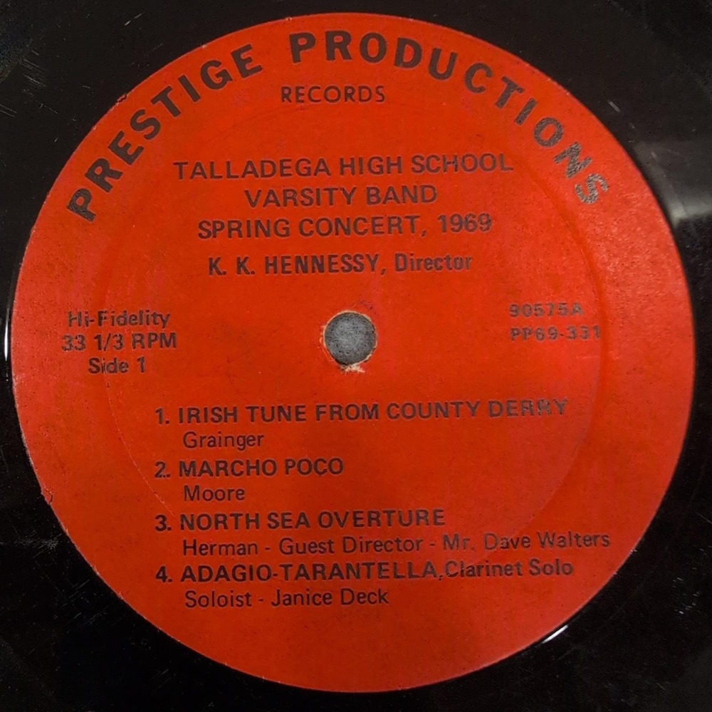Talladega High School Varsity Band Spring Concert 1969 Vinyl LP Prestige Records - Picture 2 of 5